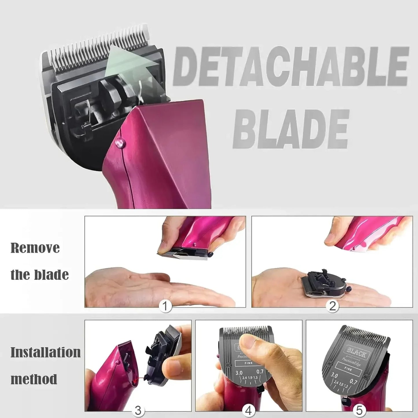 5-in-1 Diamond Grooming Blade – Pro Cut for Wahl Clippers
