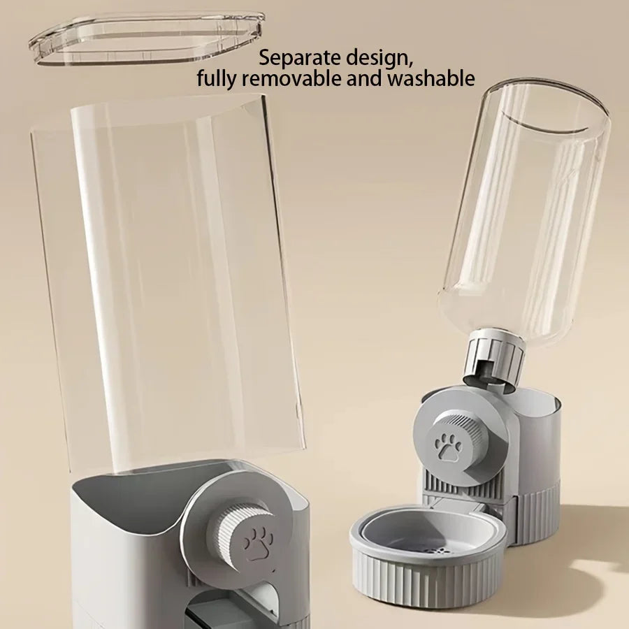 Hanging Pet Feeder & Waterer Set  Automatic Food & Water Dispenser for Cages