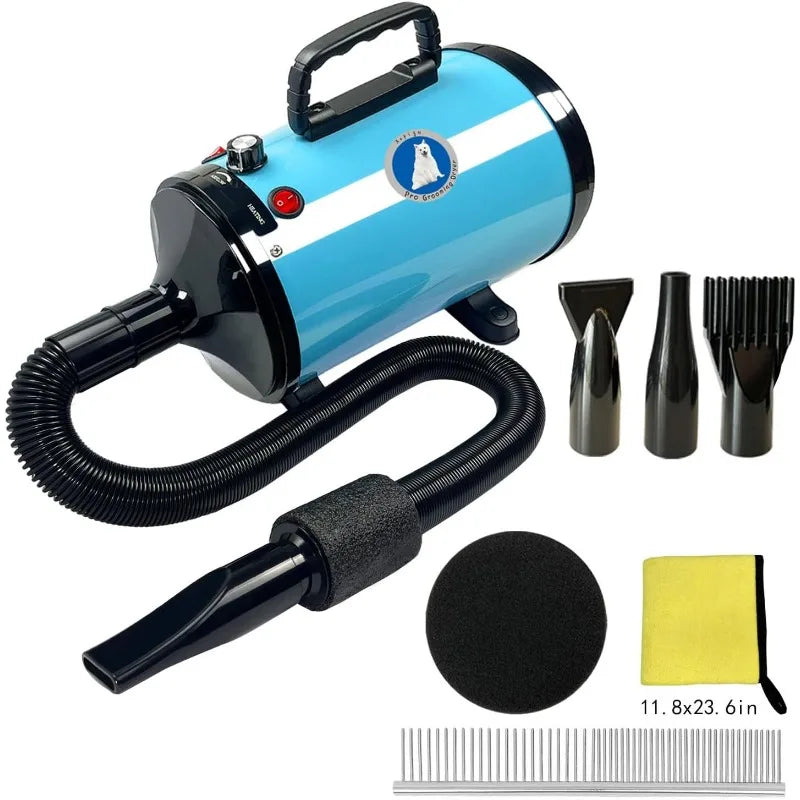 ProDry™ Adjustable Pet Hair Dryer – High-Power Grooming Blower for All Dog Sizes