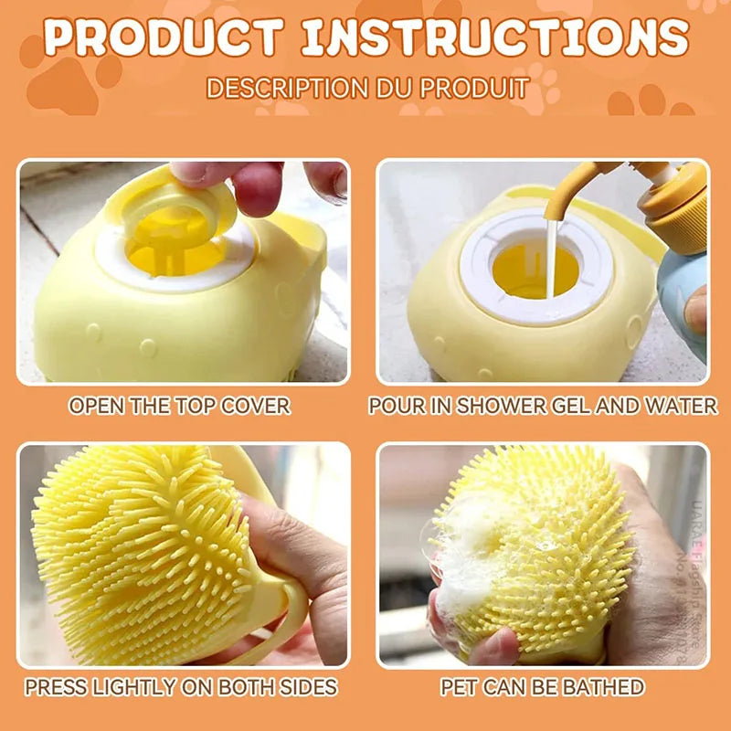 ScrubBuddy™ 2-in-1 Pet Bath Brush & Shampoo Dispenser