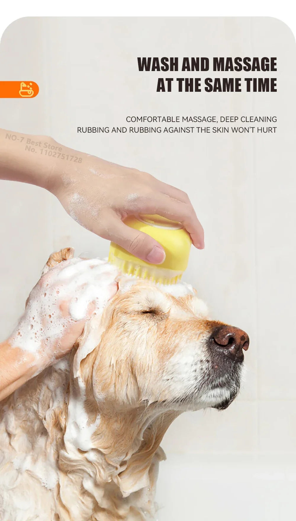 ScrubBuddy™ 2-in-1 Pet Bath Brush & Shampoo Dispenser