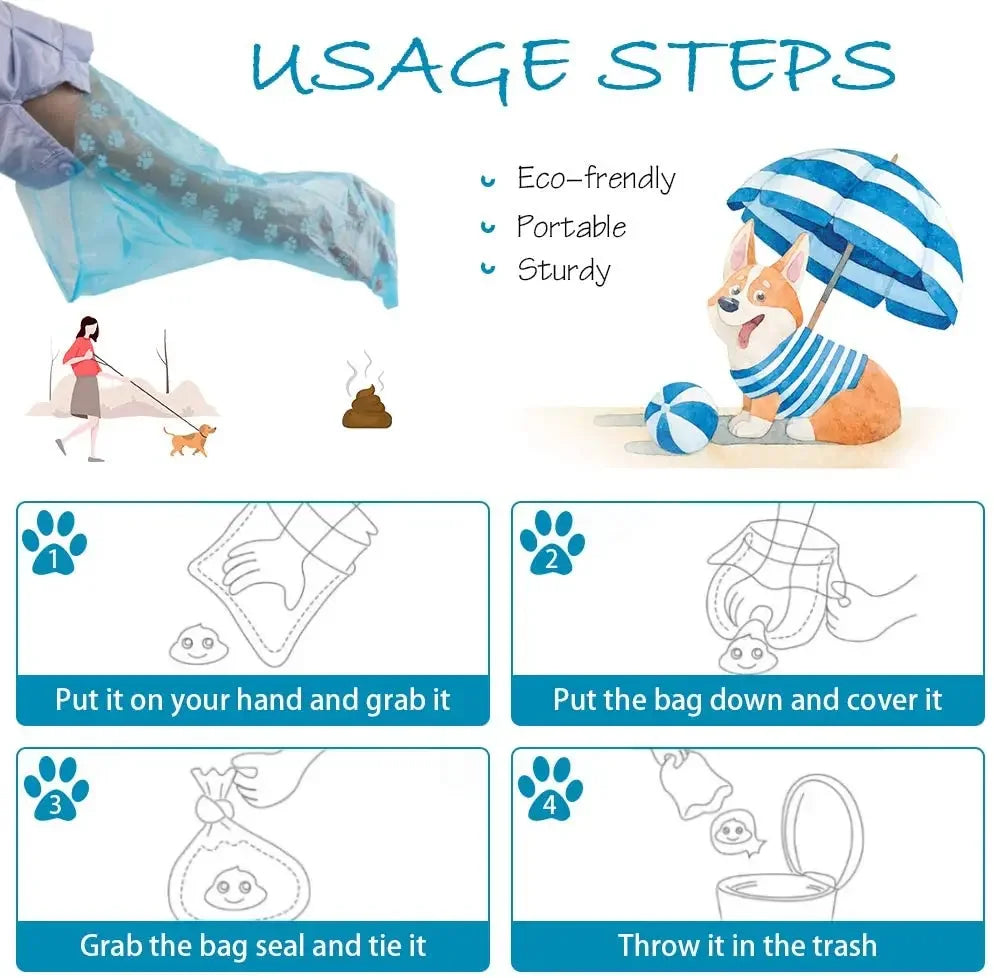CleanPaws™ Waste Kit – Poop Bags, Diaper & Pee Pad Holder