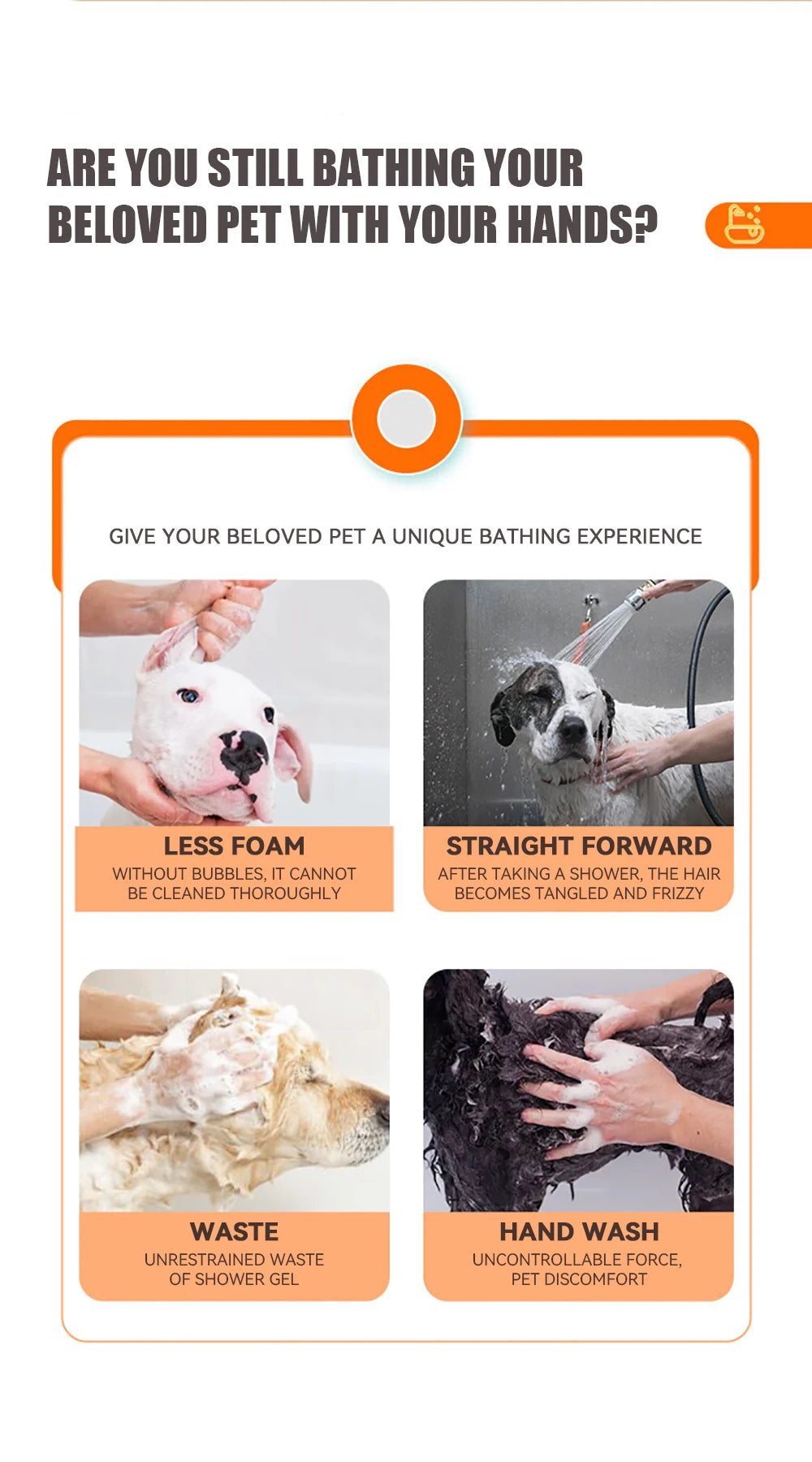 ScrubBuddy™ 2-in-1 Pet Bath Brush & Shampoo Dispenser