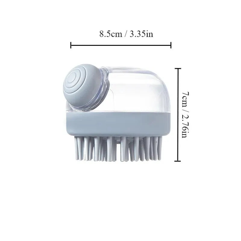 FurEase™ 2-in-1 Silicone Pet Bath Brush with Shampoo Dispenser
