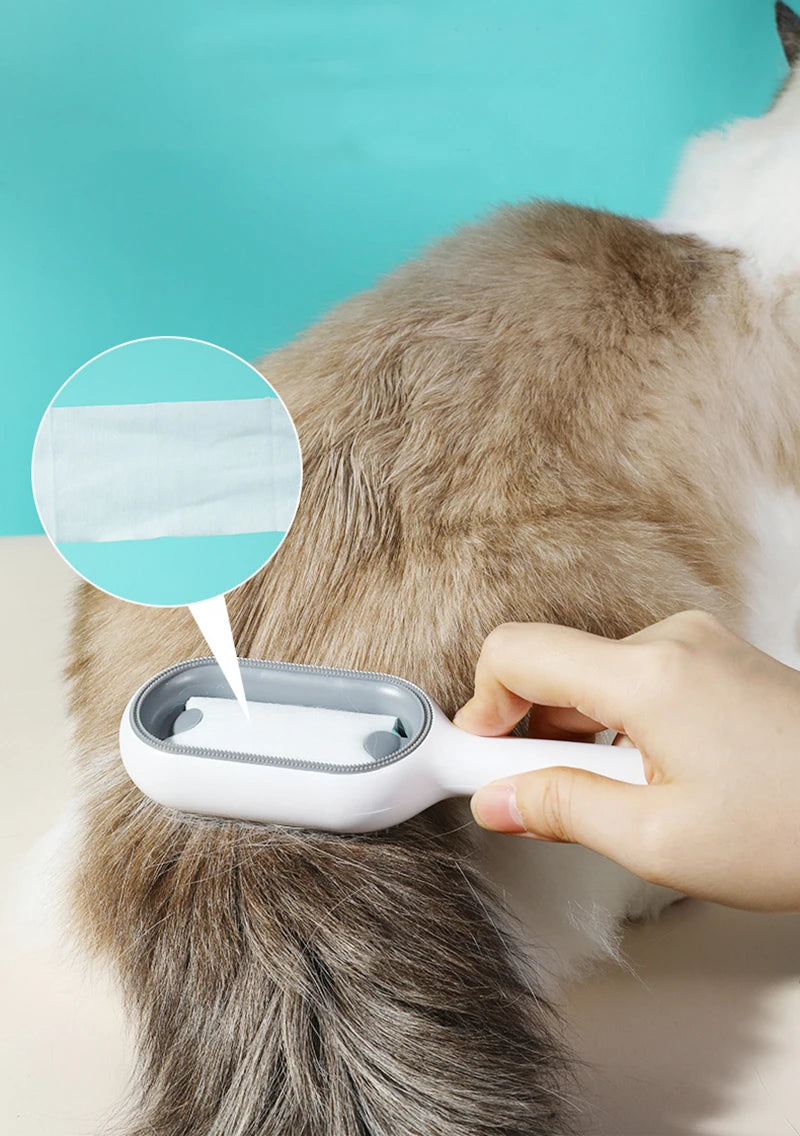 CleanSweep™ Hair Removal Comb with Wipes – Upgraded Grooming Kit for Cats & Dogs