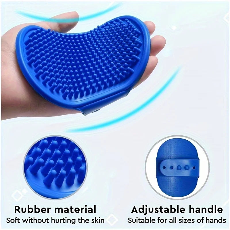 2-in-1 Pet Grooming Kit  Deshedding Brush & Bath Glove for Dogs, Cats & Rabbits