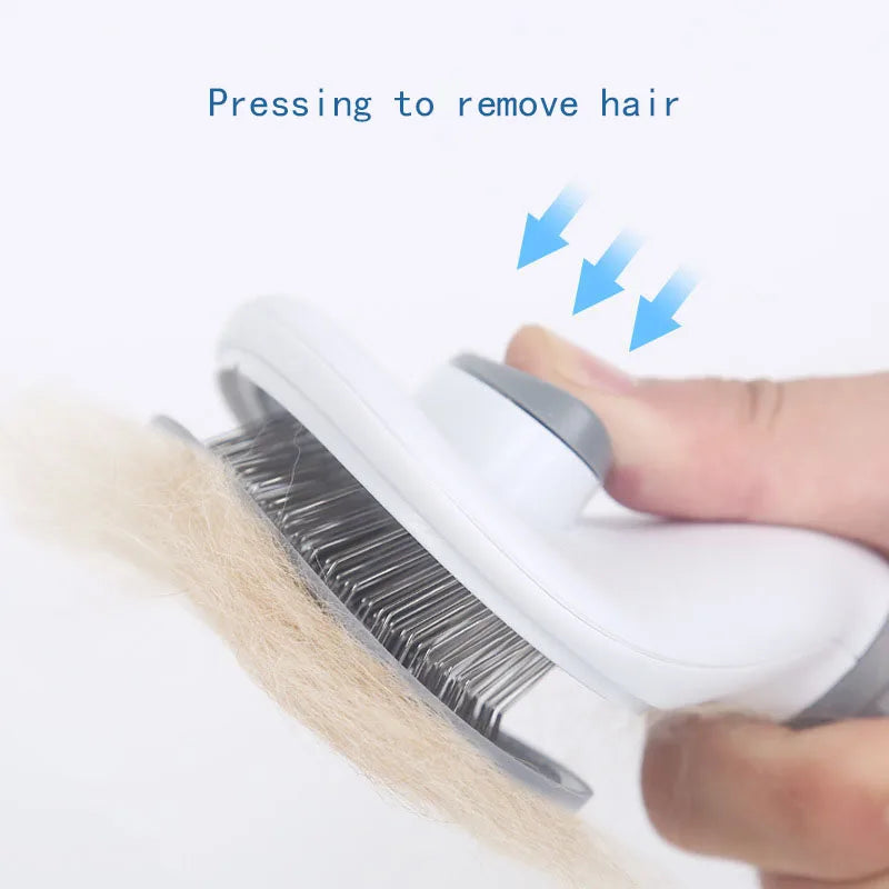FurSweep™ One-Click Auto-Cleaning Pet Grooming Brush