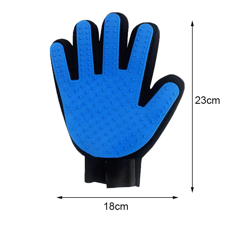 Silicone Cat Grooming Glove – Hair Remover & Bath Massage Brush for Pets
