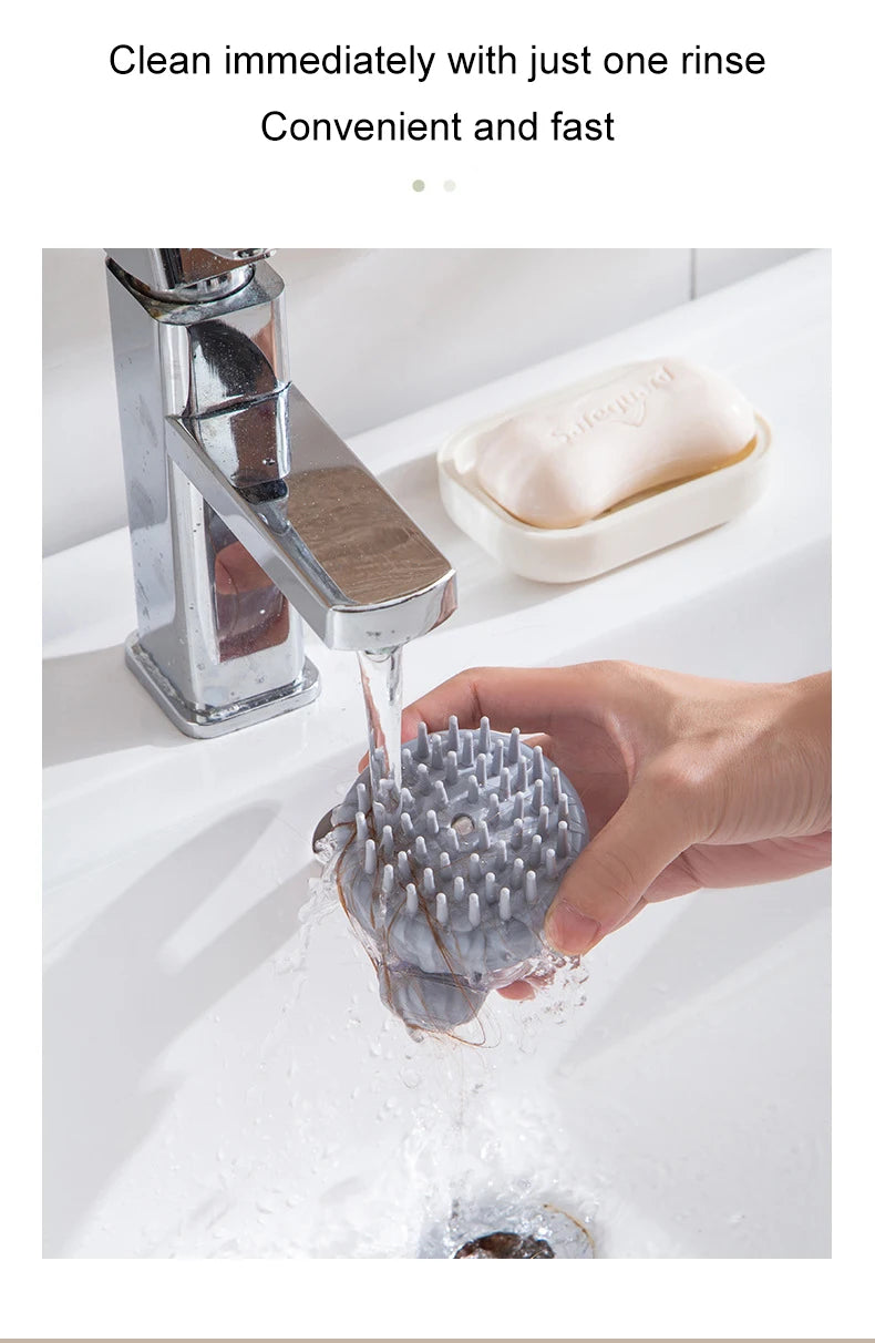 FurEase™ 2-in-1 Silicone Pet Bath Brush with Shampoo Dispenser