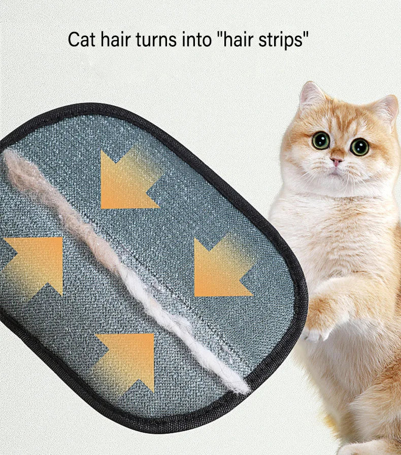 2-in-1 Pet Grooming Gloves – Hair Remover & Static Dust Brush for Furniture & Pets