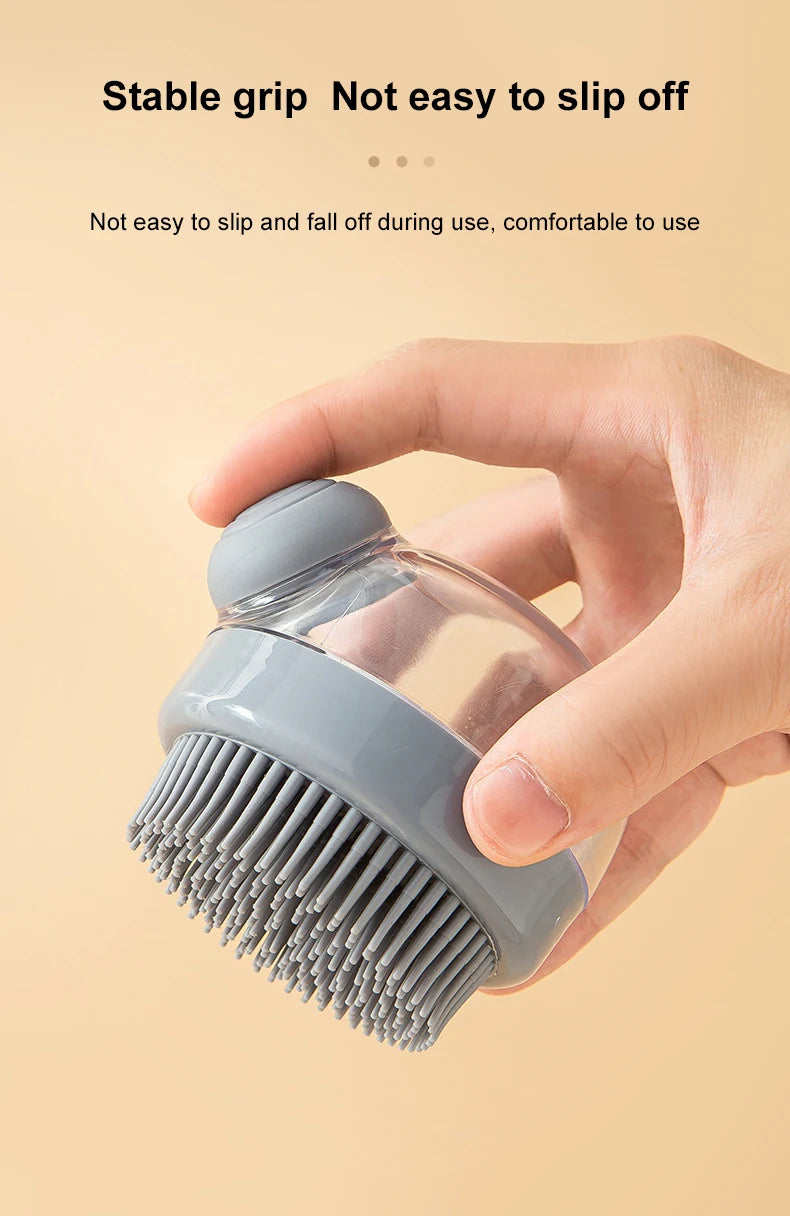 FurEase™ 2-in-1 Silicone Pet Bath Brush with Shampoo Dispenser