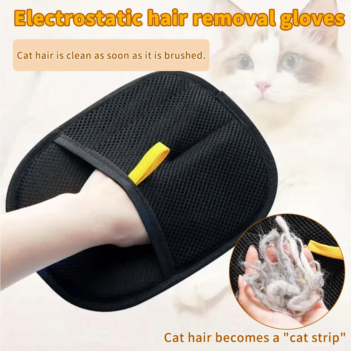 FurFree™ Double-Sided Pet Grooming Gloves