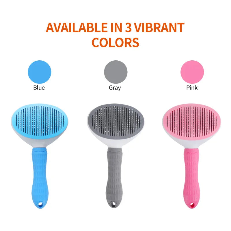 FurSweep™ One-Click Auto-Cleaning Pet Grooming Brush