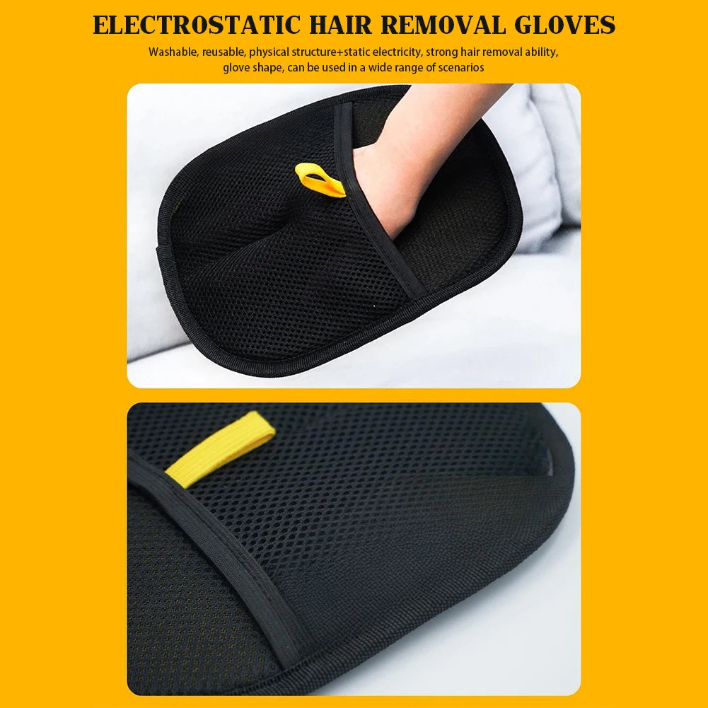 2-in-1 Pet Grooming Glove & Hair Remover – For Sofa, Carpet, Clothes