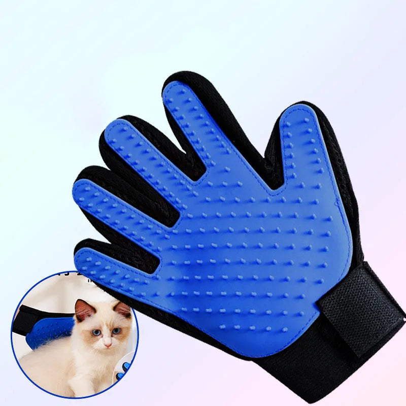 Gentle Pet Grooming Glove – Deshedding & Massage Brush for Cats, Dogs & Horses