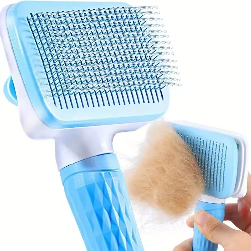 2-in-1 Pet Grooming & Hair Remover Brush – For Dogs & Cats