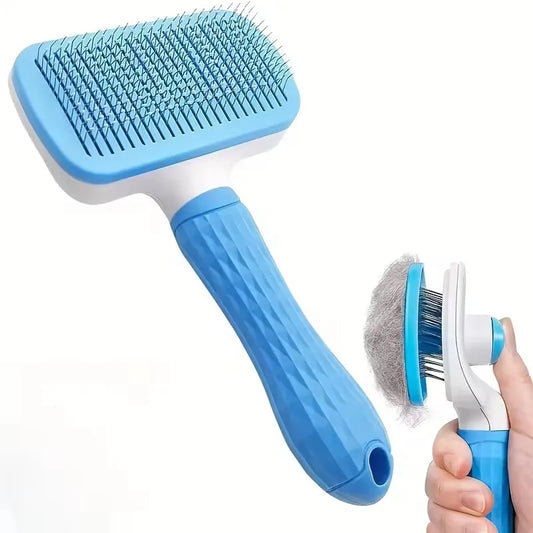 2-in-1 Pet Grooming & Hair Remover Brush – For Dogs & Cats