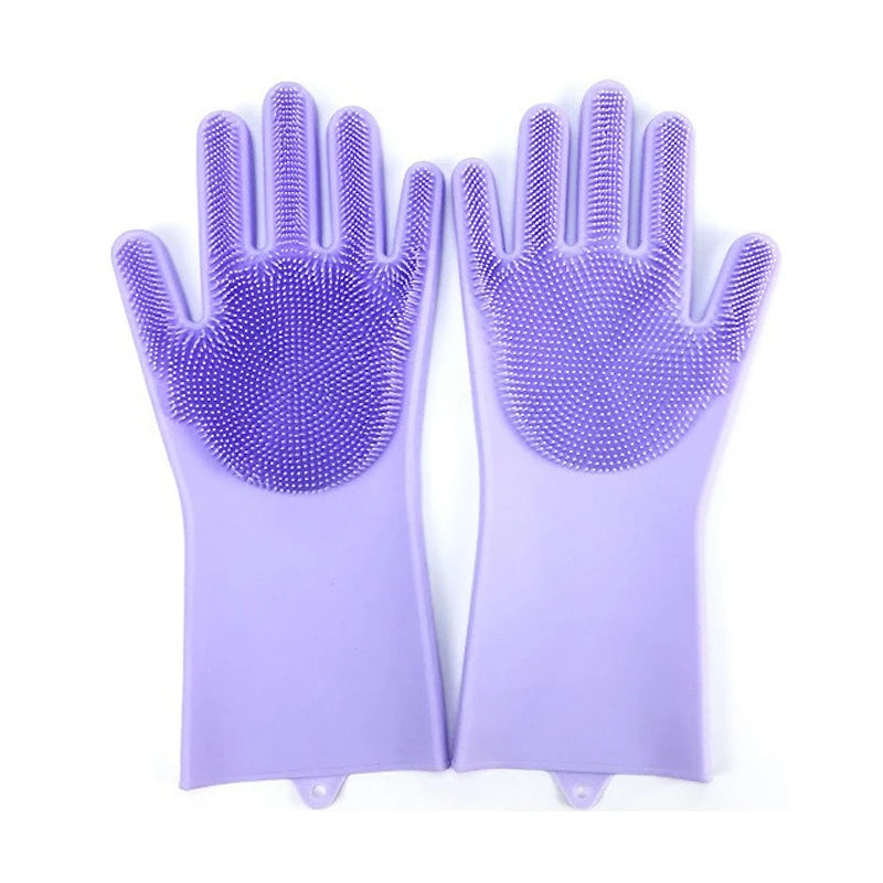 Pet Grooming Cleaning Gloves Dog Cat Bathing Shampoo Gel Glove Scrubber Magic Cleanner Soft Silicone Pet Hair Removal Bath Glove