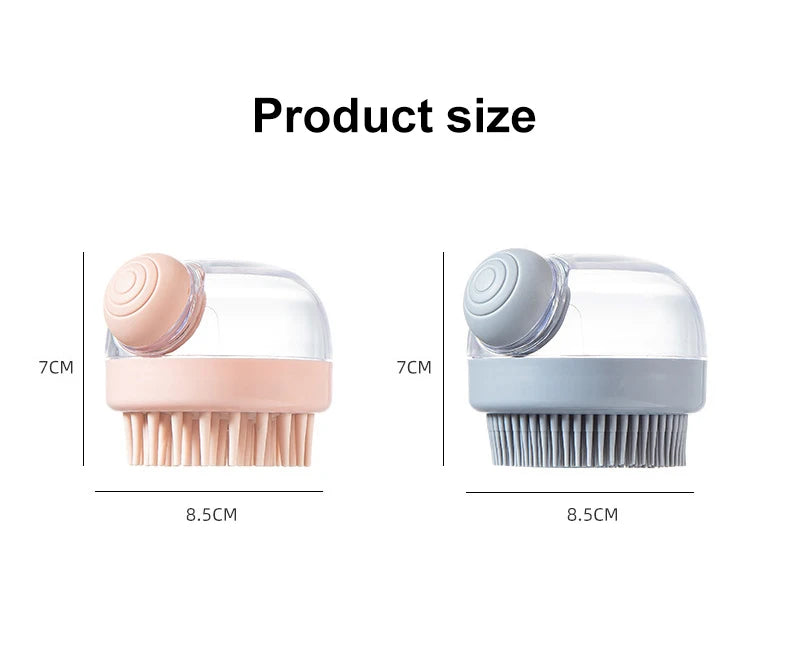 FurEase™ 2-in-1 Silicone Pet Bath Brush with Shampoo Dispenser