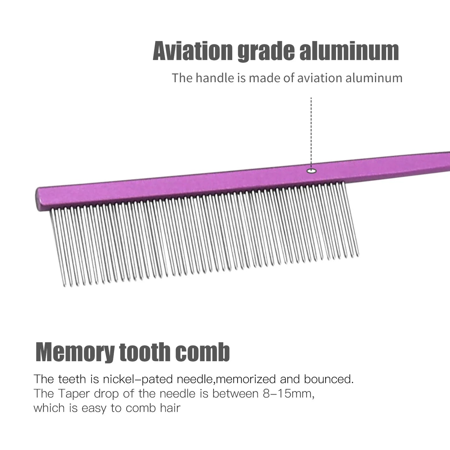 Puppy Grooming Comb Groomer For Dog Metal Groomer Pets Combs Hairbrush Cat Dog Grooming Combs Sharp Tail Row For Dog and Cat