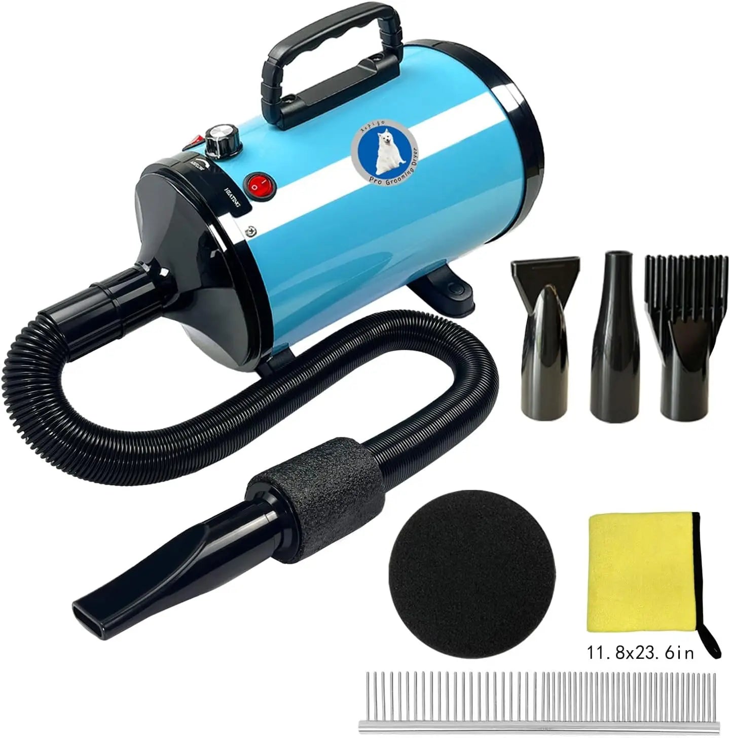 ProDry™ Adjustable Pet Hair Dryer – High-Power Grooming Blower for All Dog Sizes