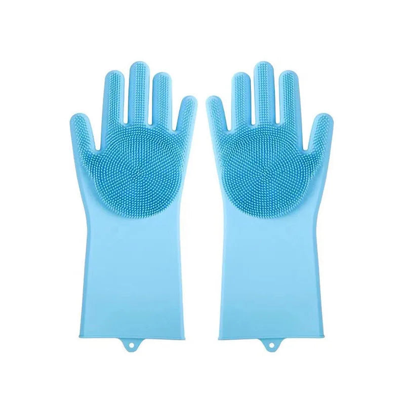 Pet Grooming Cleaning Gloves Dog Cat Bathing Shampoo Gel Glove Scrubber Magic Cleanner Soft Silicone Pet Hair Removal Bath Glove