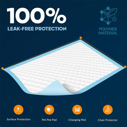 100-Pack Ultra Absorbent Puppy Training Pads – 6-Layer Leak-Proof Pee Pads for Dogs (17.7"x13")
