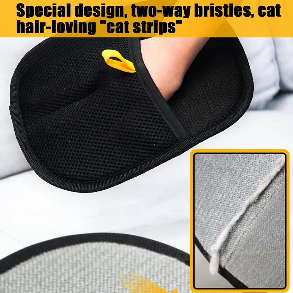 DualBrush™ Double-Sided Pet Grooming Gloves