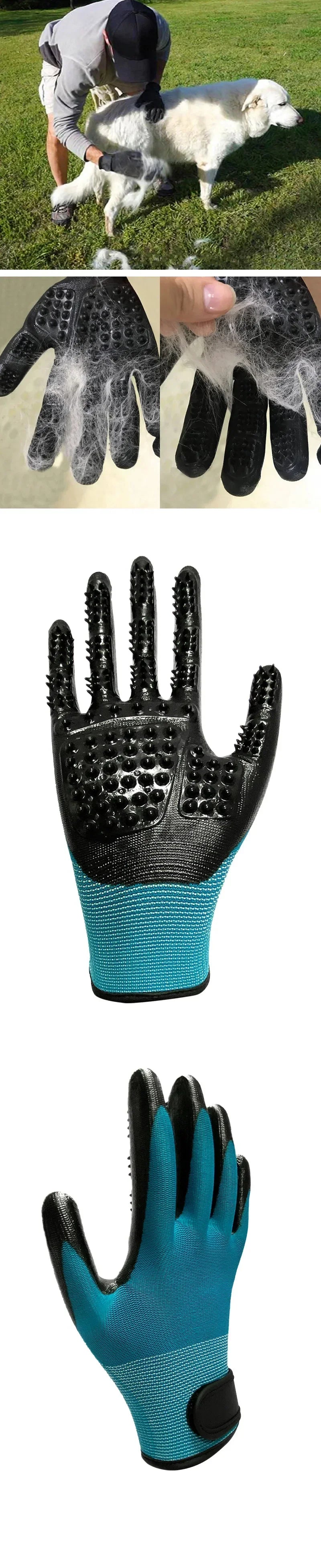 2Pcs Pet Bath & Grooming Gloves – Hair Removal, Massage & Deep Cleaning