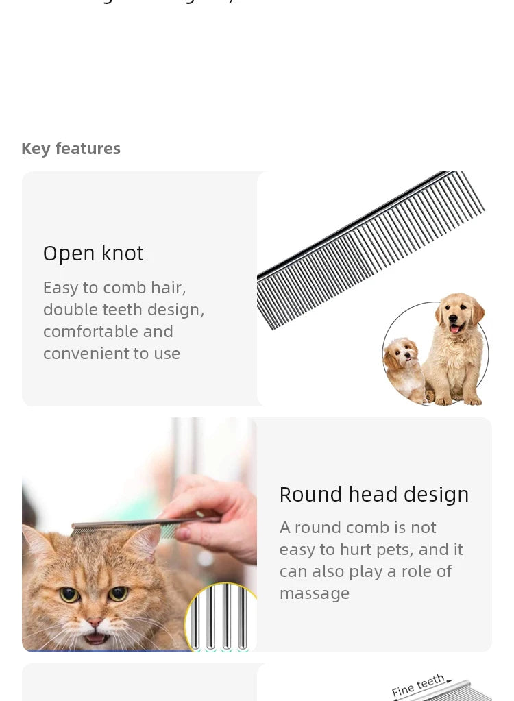FurEase™ Anti-Knot Pet Hair Removal Comb