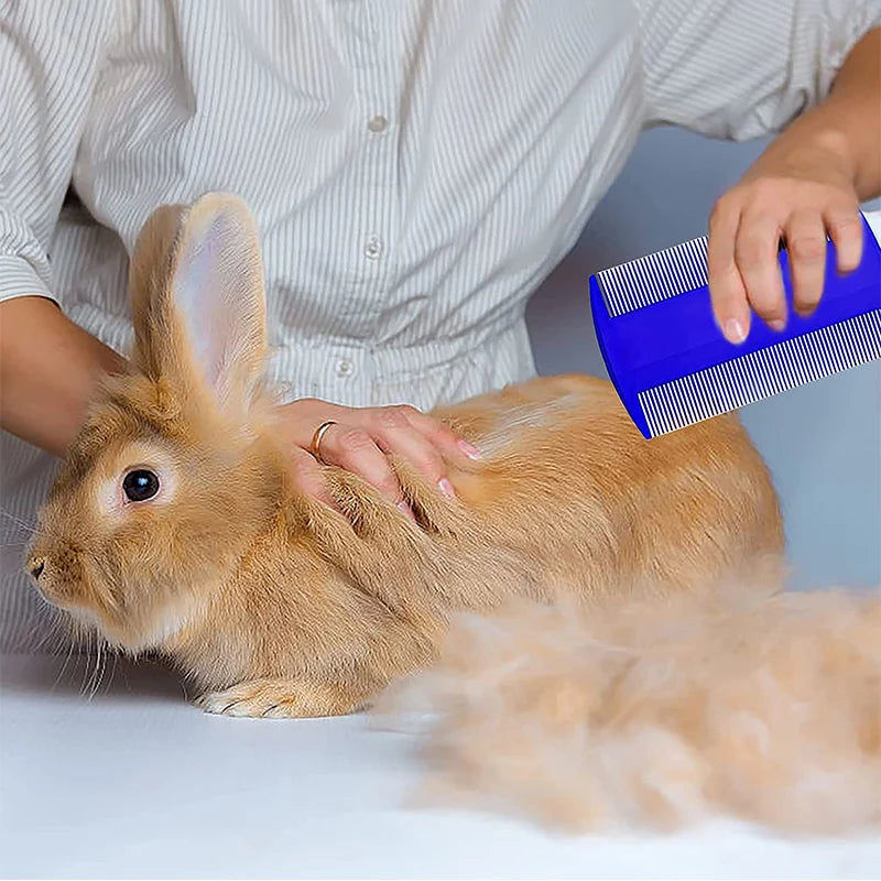 4-in-1 BunnyCare™ Grooming Kit – Tear Stain Comb, Nail Clipper & Bath Brush for Rabbits & Small Pets