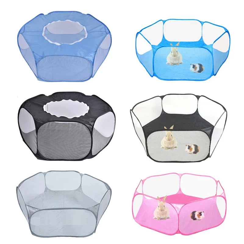 ClearView™ Foldable Pet Playpen – Portable Pop-Up Tent for Cats, Dogs & Small Animals