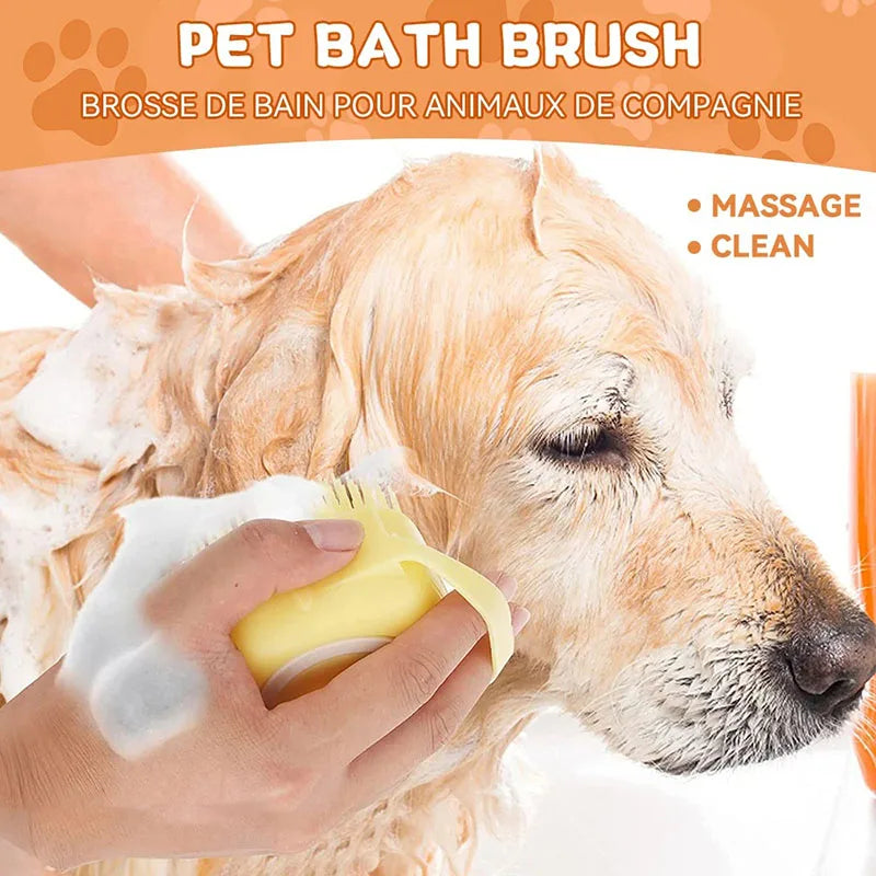 ScrubBuddy™ 2-in-1 Pet Bath Brush & Shampoo Dispenser