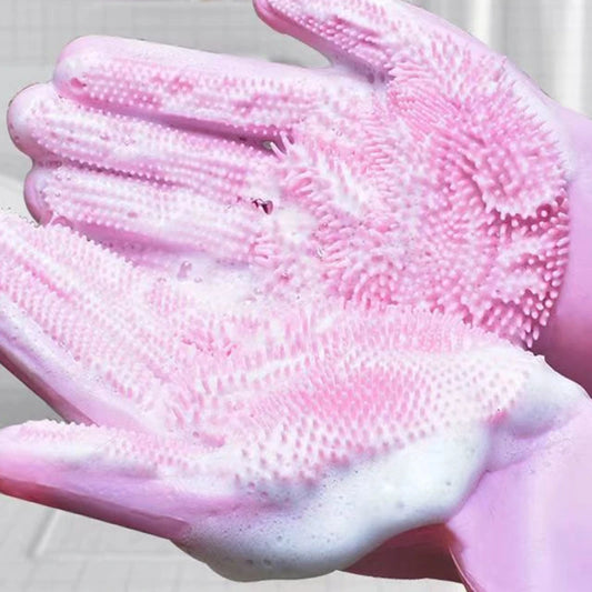 Silicone Pet Bath Glove - Gentle Massaging & Hair Removal for Dogs & Cats