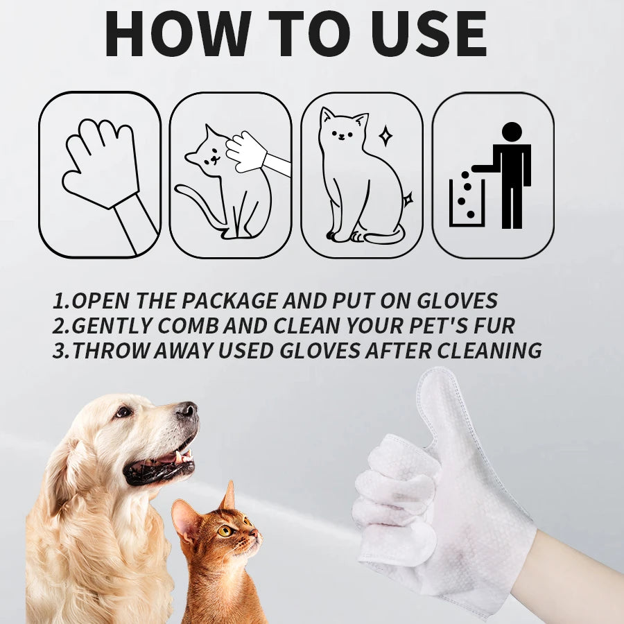 PawFresh™ Cleaning Wipe Gloves
