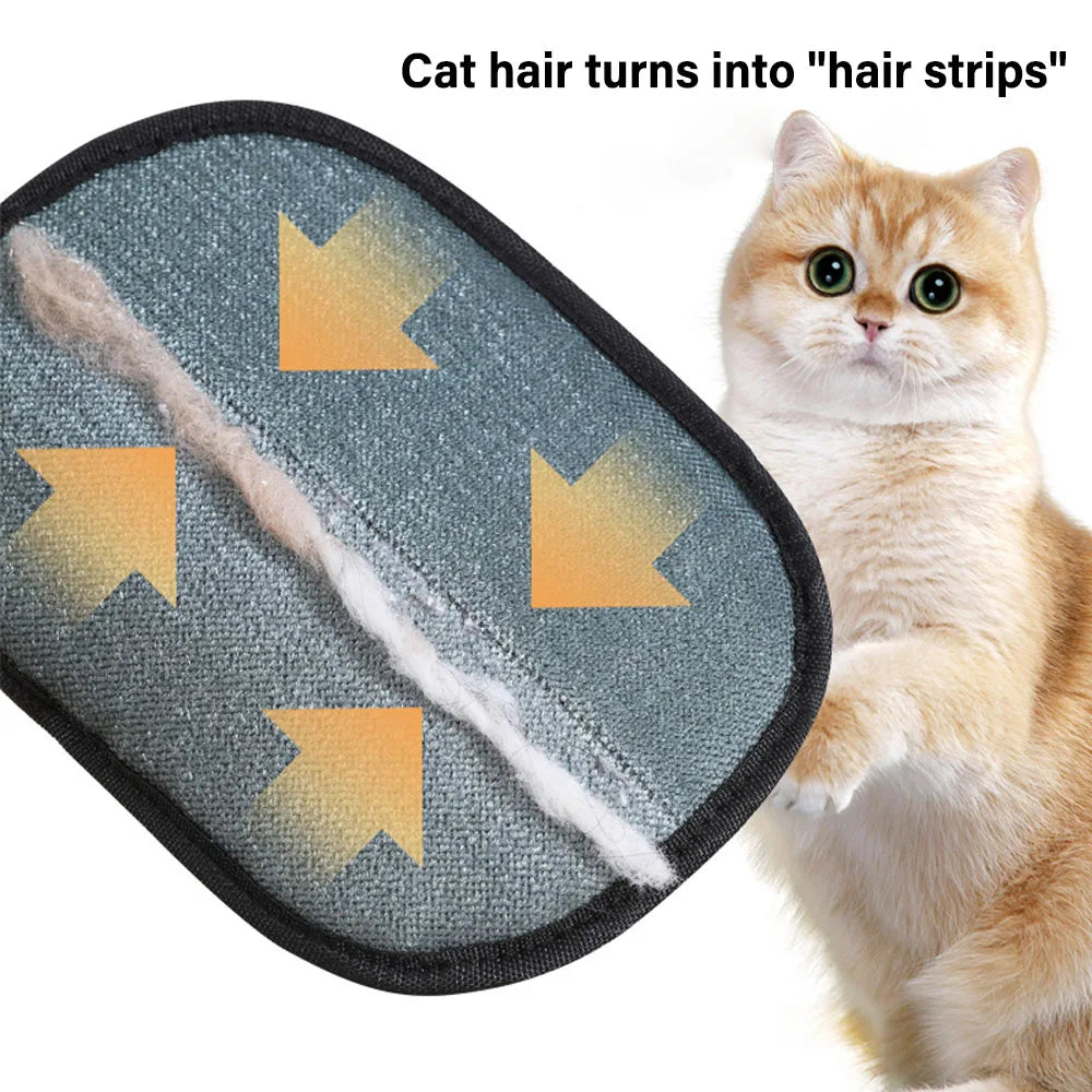 2-in-1 Pet Grooming Gloves – Hair Remover & Static Dust Brush for Furniture & Pets