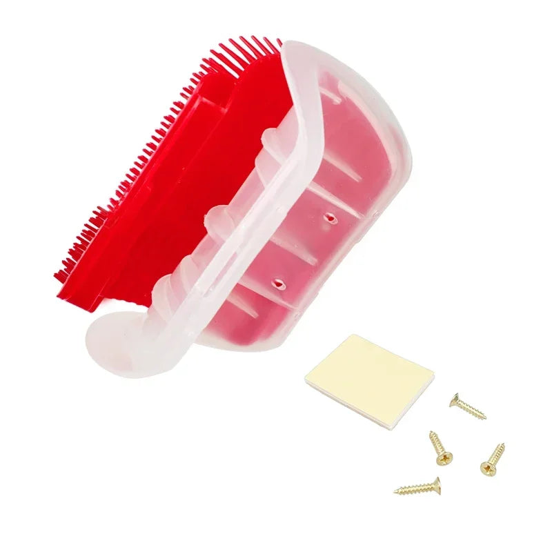 Self-Grooming Cat Corner Brush – Removable Wall-Mounted Massage Comb for Easy Hair Removal
