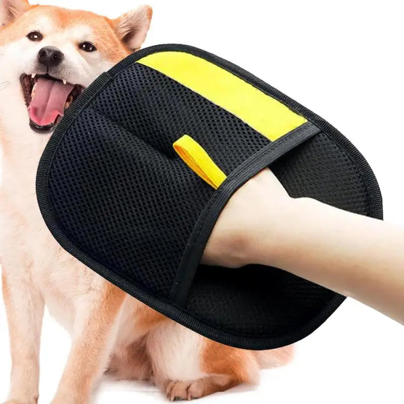 Static Dedusting Pet Grooming Gloves – Hair Remover for Dogs & Cats