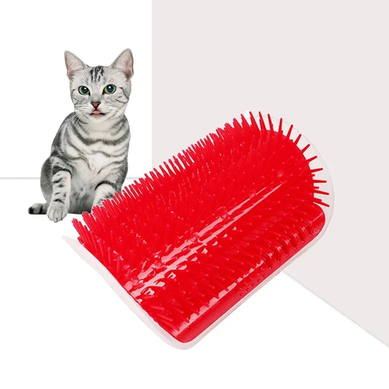 Self-Grooming Cat Corner Brush – Removable Wall-Mounted Massage Comb for Easy Hair Removal