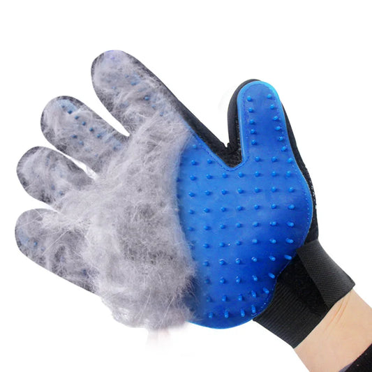 Silicone Cat Grooming Glove – Hair Remover & Bath Massage Brush for Pets