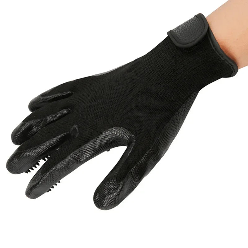 2Pcs Pet Bath & Grooming Gloves – Hair Removal, Massage & Deep Cleaning