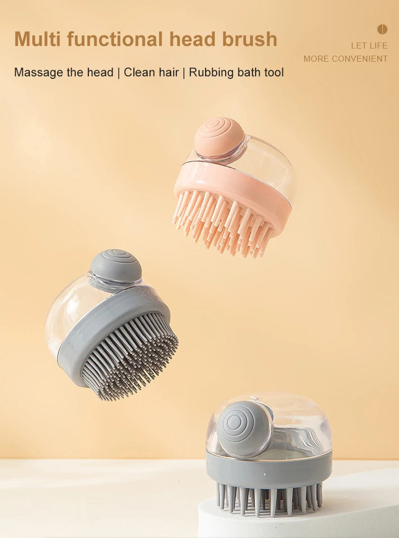 FurEase™ 2-in-1 Silicone Pet Bath Brush with Shampoo Dispenser