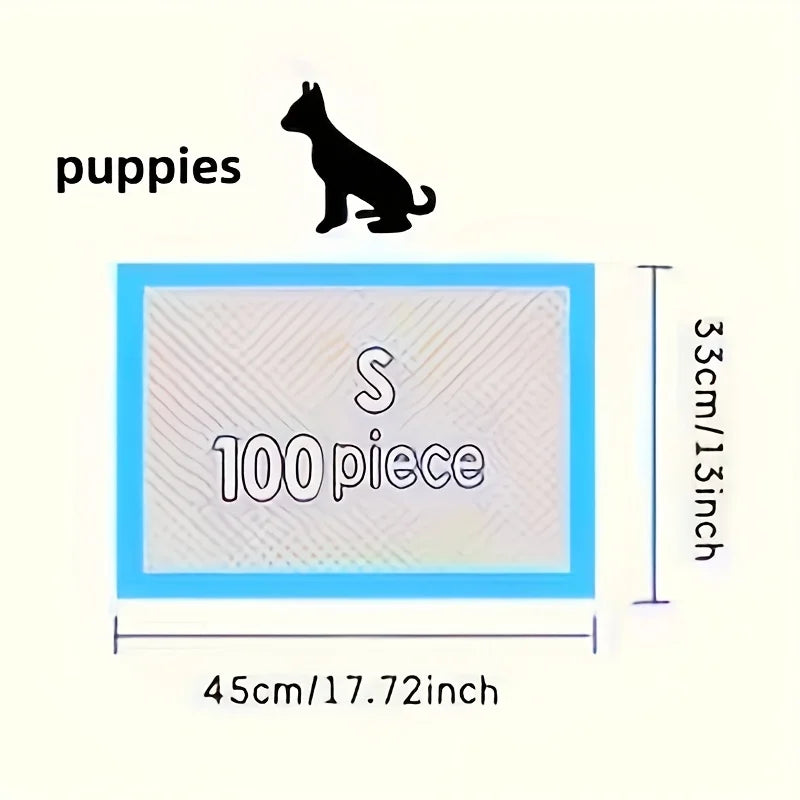 100-Pack Ultra Absorbent Puppy Training Pads – 6-Layer Leak-Proof Pee Pads for Dogs (17.7"x13")