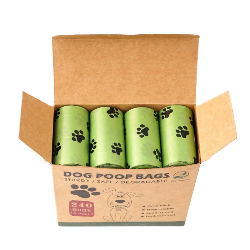 240 Heavy-Duty Leak-Proof Dog Waste Bags (16 Rolls)