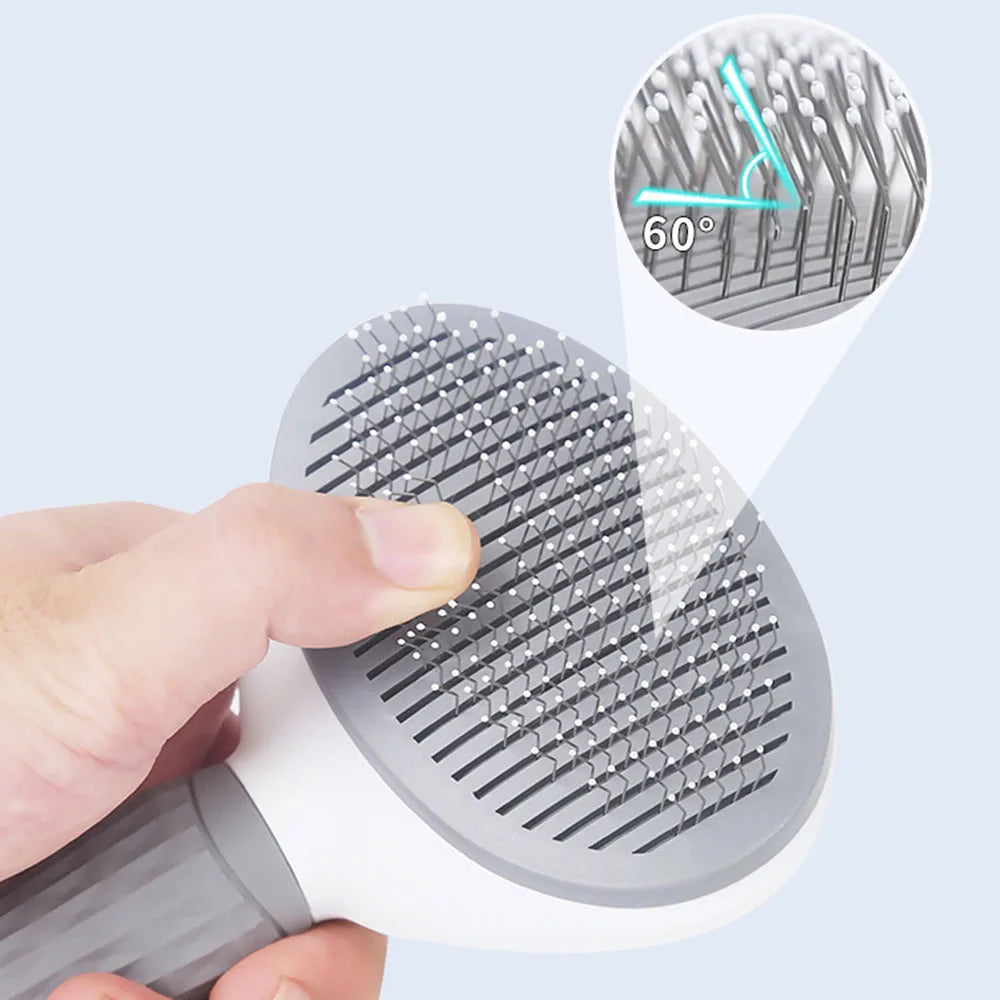FurSweep™ One-Click Auto-Cleaning Pet Grooming Brush